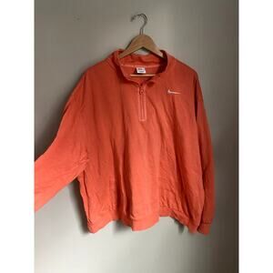 Nike Swoosh Jersey Zip Up Pink Pullover Sweater 2X Preppy Spotscore Cozy Lounge